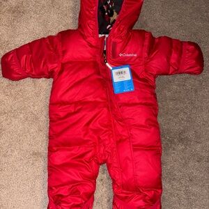 Columbia Bright Red Baby Snowsuit
